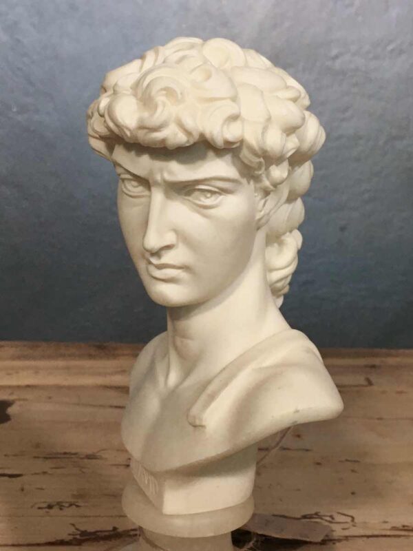 Busto scultura polvere di marmo Il David di A. Giannelli XX secolo - immagine 2