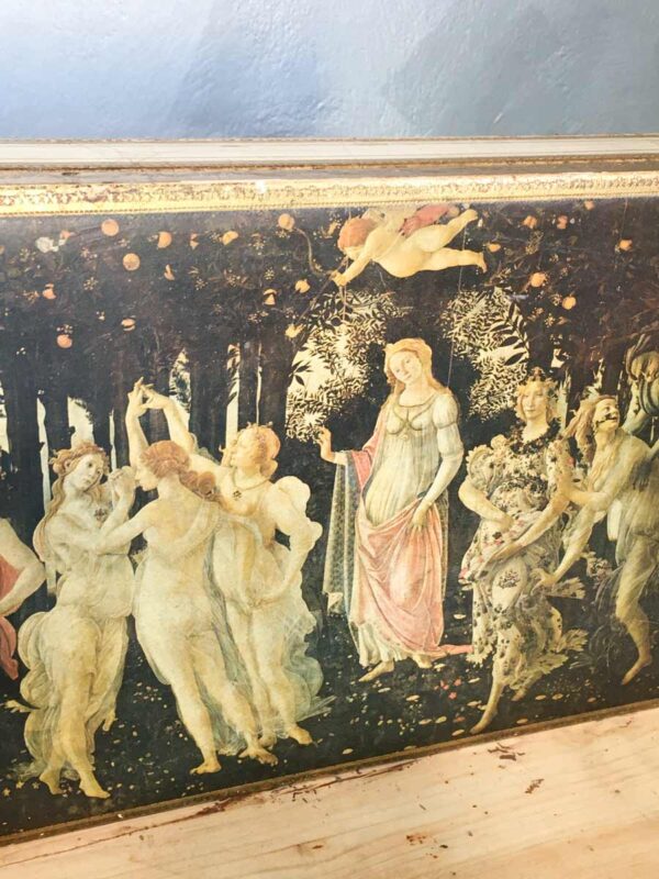 Scatola in legno stile fiorentino con decoro “La primavera di Botticelli” - immagine 2