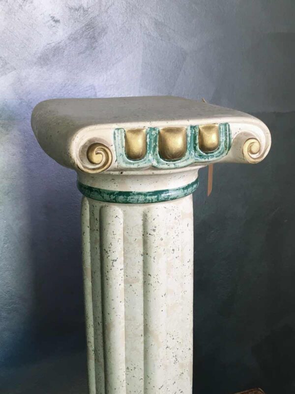 Colonna in ceramica di Deruta stile dorico XX secolo - immagine 3