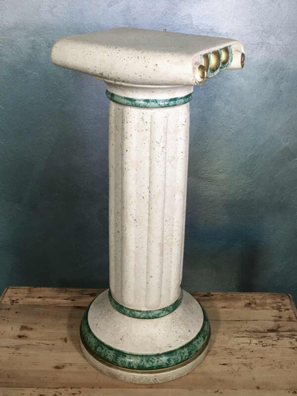 Colonna in ceramica di Deruta stile dorico XX secolo - immagine 2