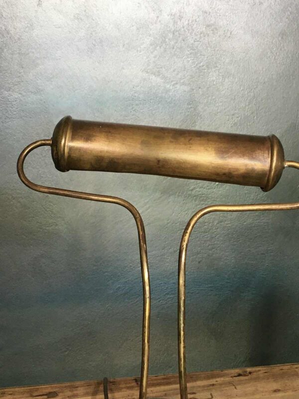 Lampada antica regolabile ottone dorato prima metà XX secolo - immagine 2