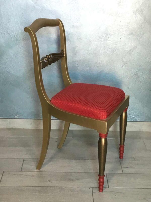 Sedia antica gambe sciabola da bottega toscana tra XVIII e XIX secolo - immagine 2