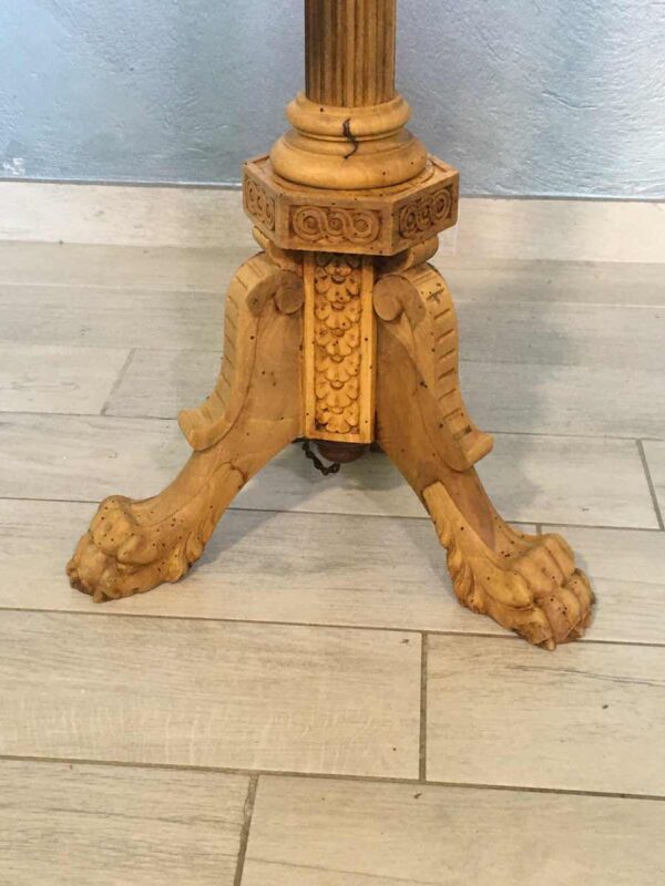 Lampada da trasformazione porta cero con piedi zampa leone con rame - immagine 2