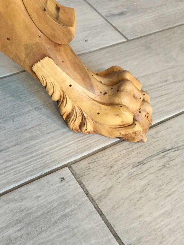 Lampada da trasformazione porta cero con piedi zampa leone con rame - immagine 4