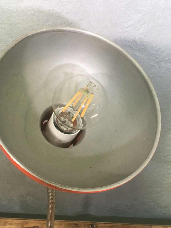 Lampada vintage mid century snodabile arancione - immagine 3