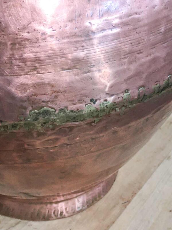 Antico vaso in rame e ottone medio oriente - immagine 3