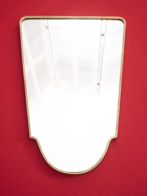 Specchio stile Art Decò cornice in ottone