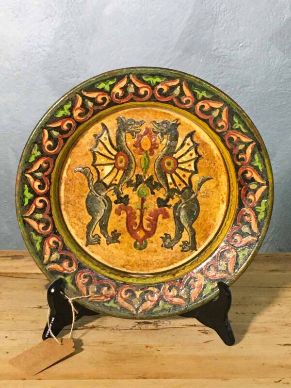 Piatto antico decorato in terracotta collezione Montopoli Arno