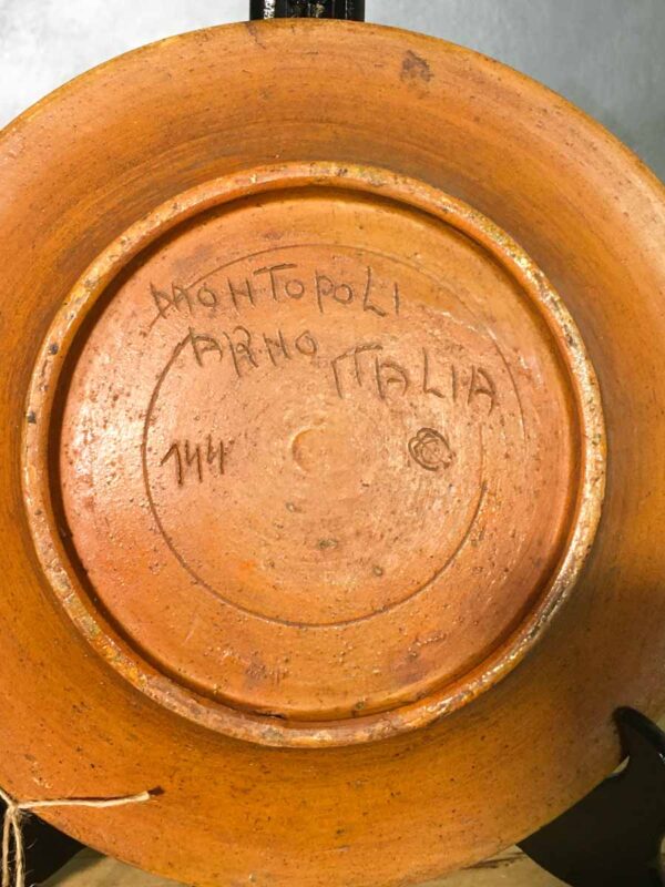 Piatto antico in terracotta decorato della collezione Montopoli Arno - immagine 3