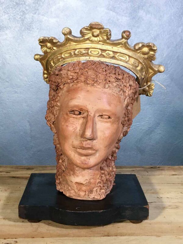 Corona legno da recupero scultura religiosa XVIII secolo - immagine 4