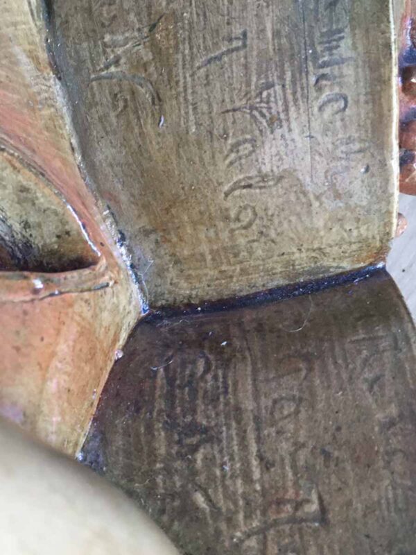 Statua busto ragazza (a l’etude) gesso Art nouveau numerata 424 - immagine 5