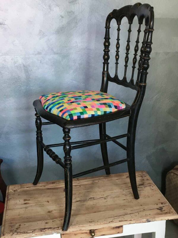 Coppia sedie Napoleone III con decoro fine XIX secolo - immagine 4