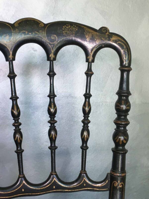 Coppia sedie Napoleone III con decoro fine XIX secolo - immagine 3