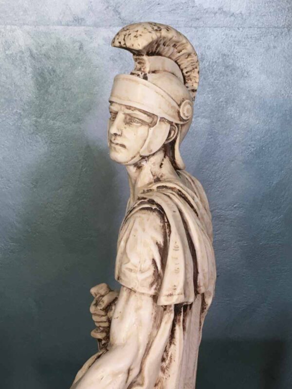 Statua scultura centurione in polvere di marmo XX secolo - immagine 3