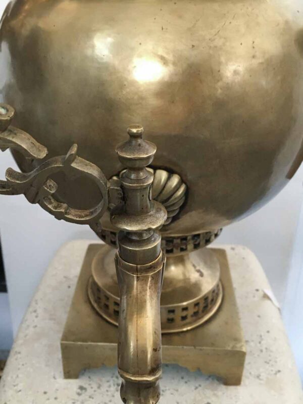 Samovar antico in ottone russo ottone XIX secolo - immagine 3