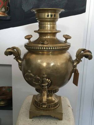 Samovar antico in ottone russo ottone XIX secolo