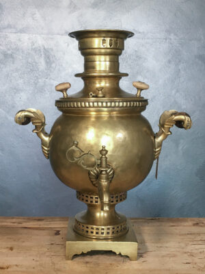 Samovar antico in ottone russo ottone XIX secolo