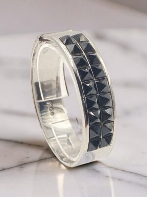 Bracciale Swarovski rigido con cristalli neri