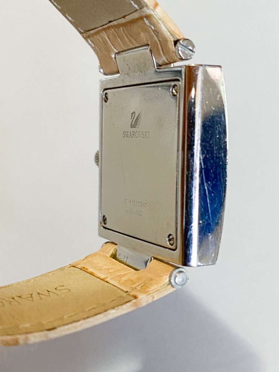 Orologio Swarovski crystal square cinturino marrone - immagine 4