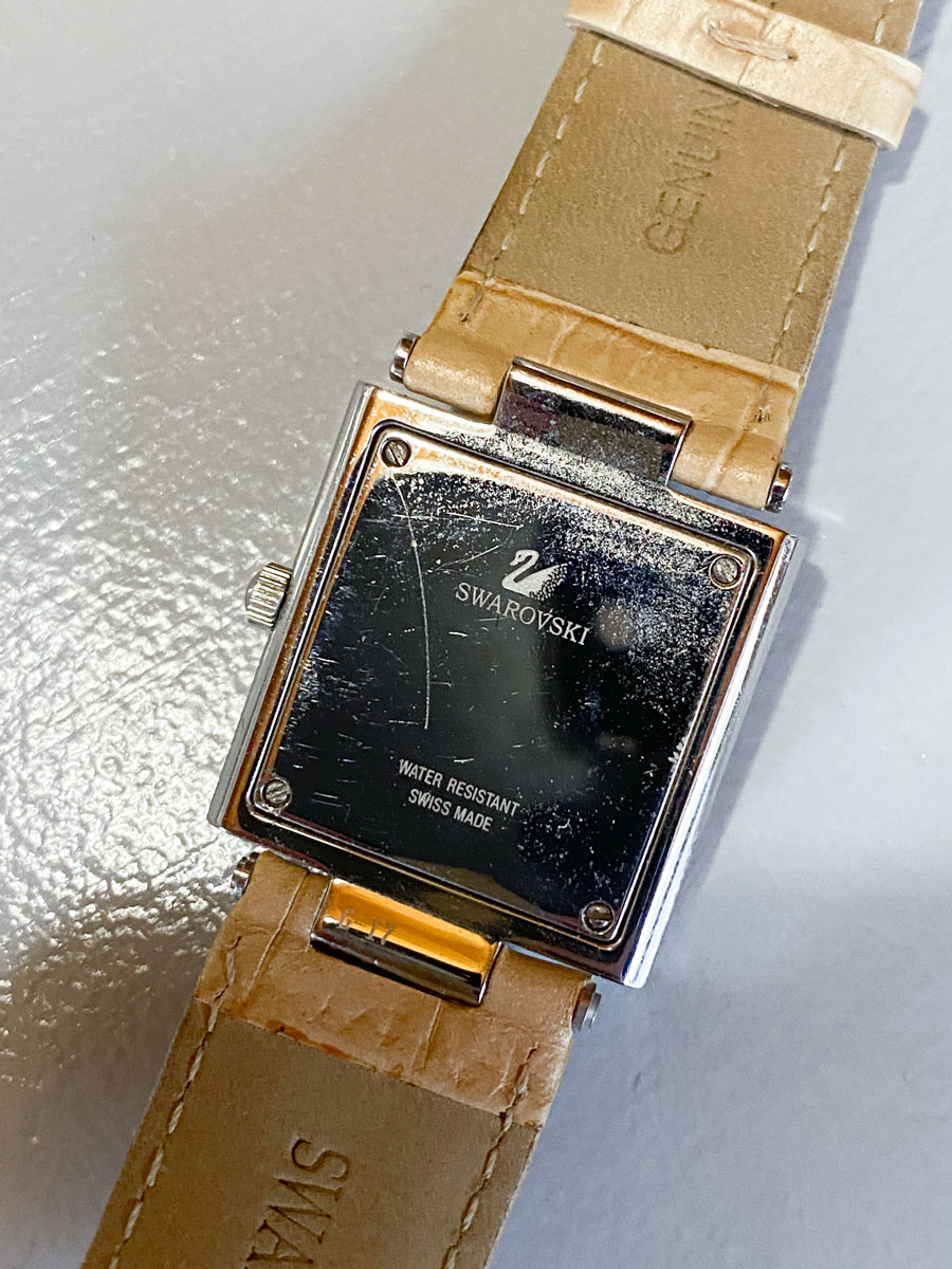 Orologio Swarovski crystal square cinturino marrone - immagine 7