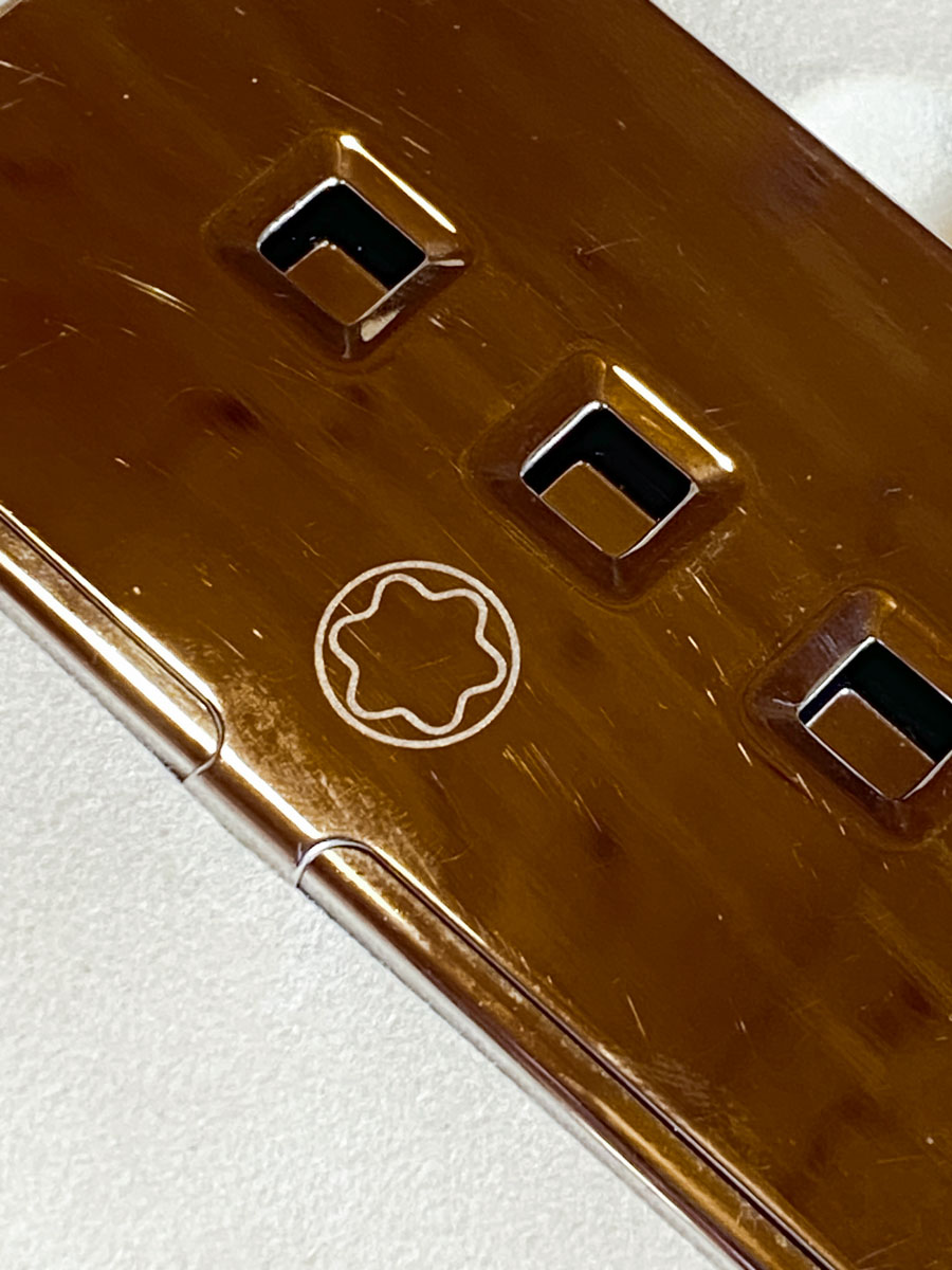 Set penna Montblanc a sfera con portabiglietti metallo da tavolo - immagine 3