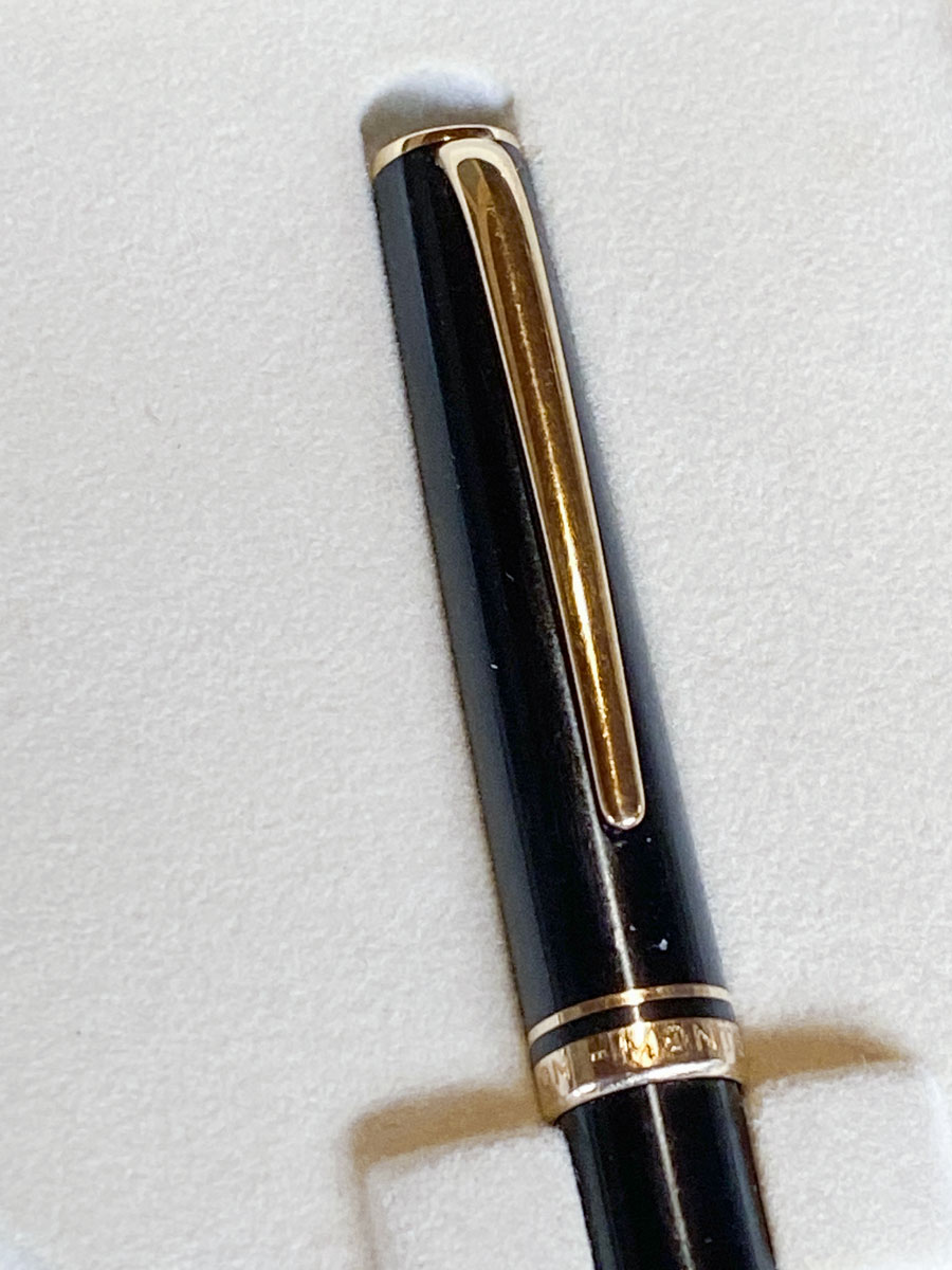 Set penna Montblanc a sfera con portabiglietti metallo da tavolo - immagine 2