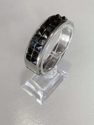 Bracciale Swarovski rigido con cristalli neri