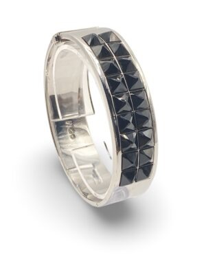 Bracciale Swarovski rigido con cristalli neri
