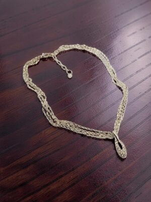 Collana multifilo ciondolo Swarovski con cristalli