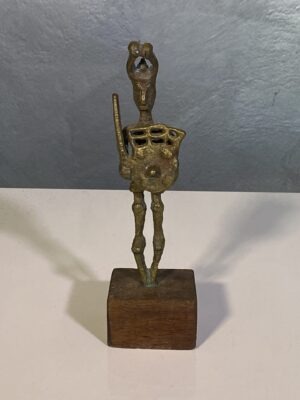 Scultura in bronzo Bronzetto Nuragico replica (Sardegna A.C.)