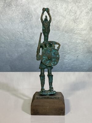 Scultura in bronzo Bronzetto nuragico, replica guerrieri Sardegna antica