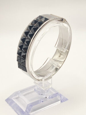 Bracciale Swarovski rigido con cristalli neri