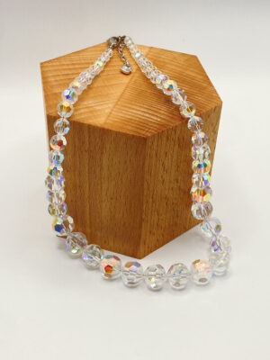 Collana Swarovski vintage cristalli aurora boreale