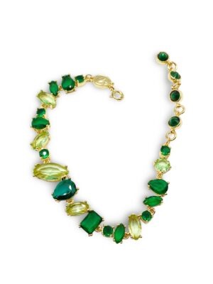 Bracciale Swarovski Gema verde taglio misto