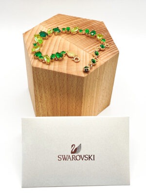 Bracciale Swarovski Gema verde taglio misto