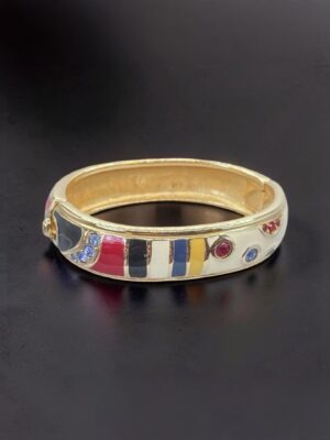 Bracciale rigido Swarovski smalto multicolor