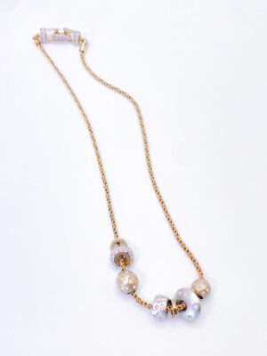 Collana vintage Swarovski con charm e cristalli