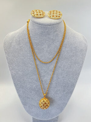 Demi-parure Swarovski S.A.L. collana con pendente e orecchini