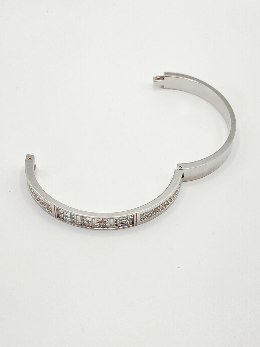 Bracciale Swarovski rigido Ethic pavé di cristalli - immagine 4