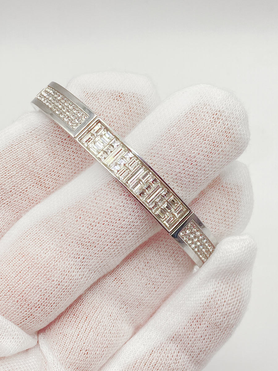 Bracciale Swarovski rigido Ethic pavé di cristalli - immagine 5