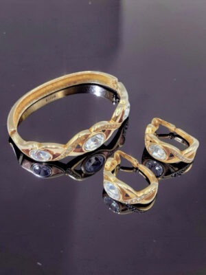 Parure bracciale orecchini Swarovski S.A.L. con cristalli