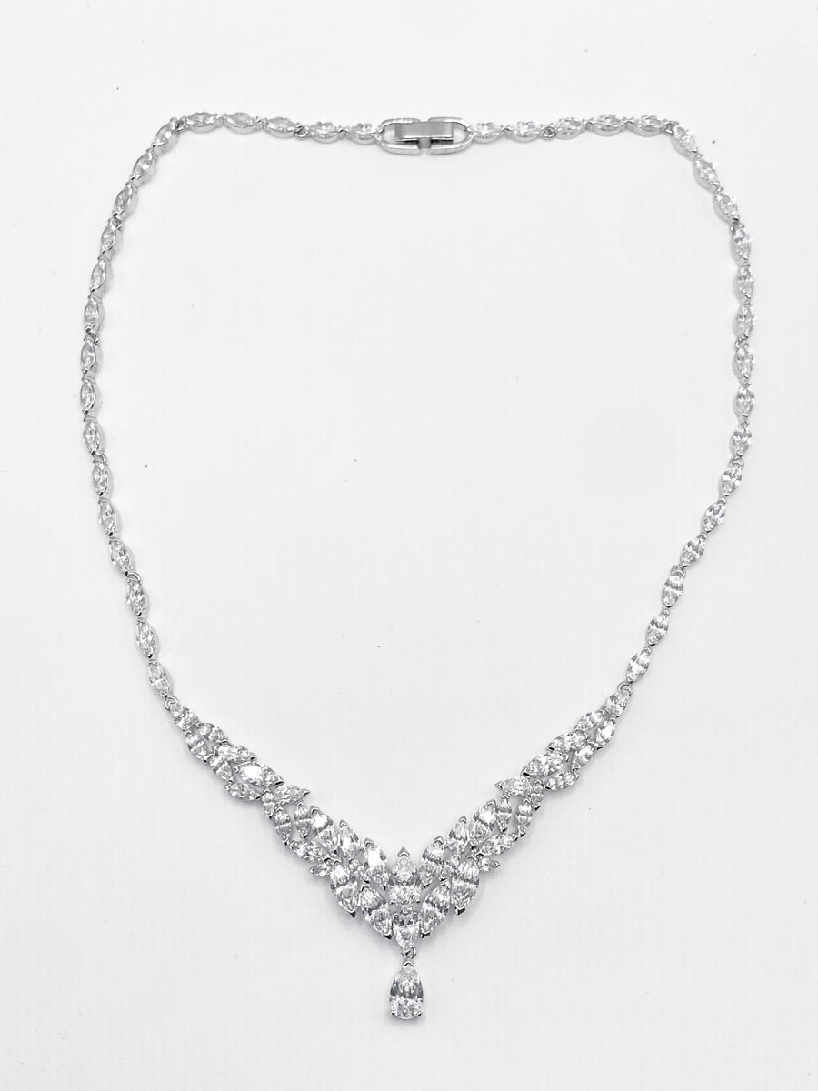 Collana Swarovski da cerimonia con cristalli a chicco - immagine 2