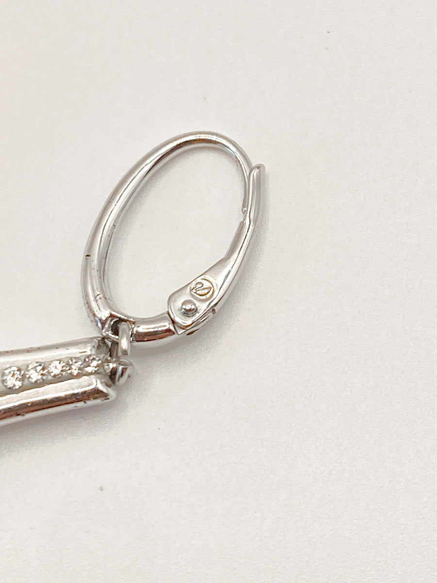 Orecchini pendenti Swarovski con cristalli finitura argento - immagine 3