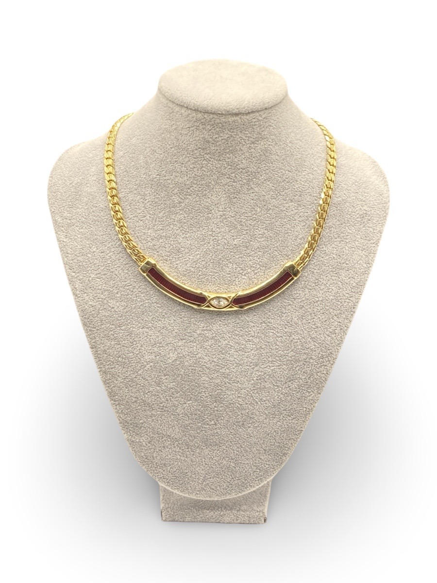 Raffinata Collana Swarovski S.A.L. Vintage con Cristallo e smalto - immagine 3