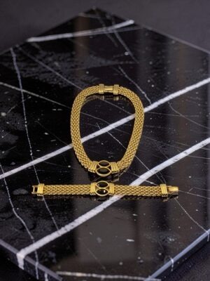 Parure collier con bracciale Swarovski vintage S.A.L. cristalli neri
