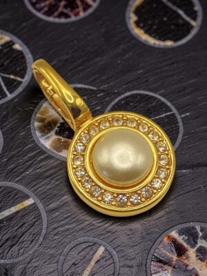 Pendente Swarovski S.A.L. vintage con perla artificiale e cristalli