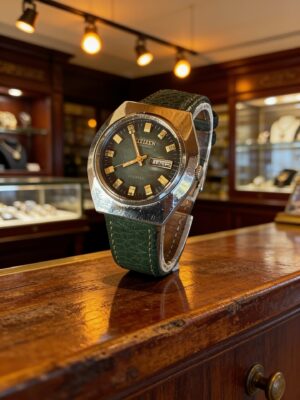 Orologio Citizen vintage Automatico day date anni '70 verde